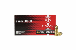 FIOCCHI 9X19 LUGER FMJ, --GRS