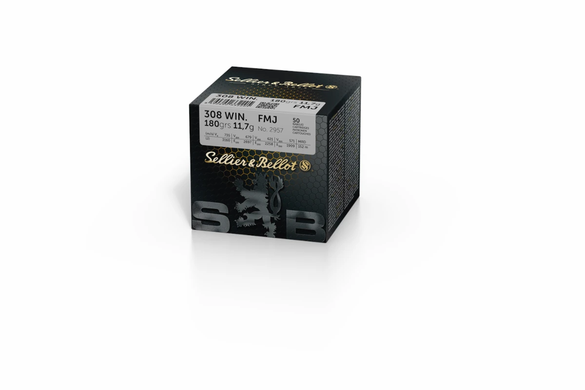 Sellier & Bellot .308 Winchester – FMJ, 180 GRS